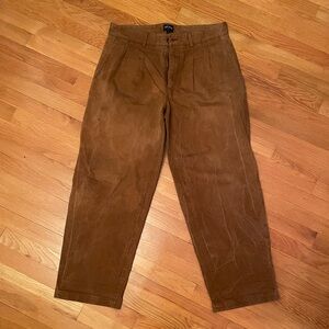 NOAH NYC Double-Pleat Tan Baggy Chinos size 34